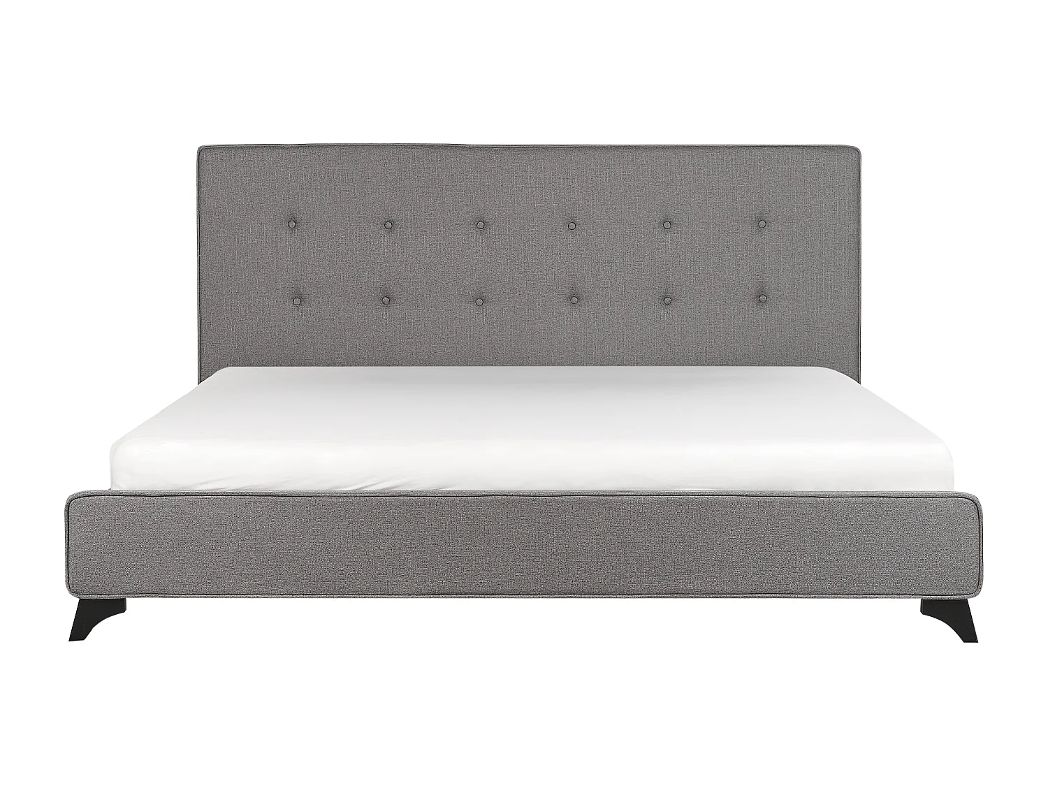 Lit avec sommier AMBASSADOR 180 x 200 cm Tissu Gris