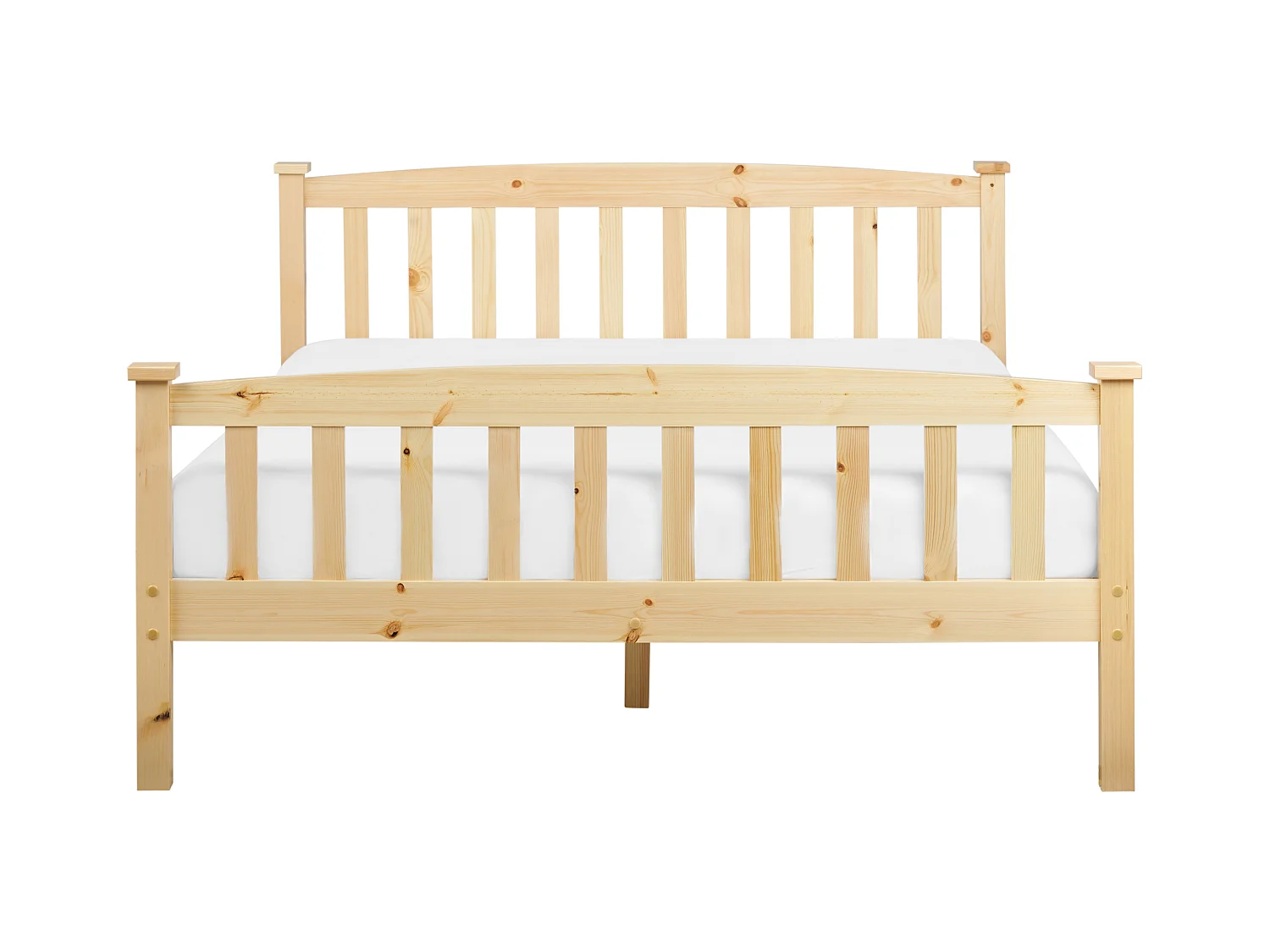 Bed Dennenhout GIVERNY 140 x 200 cm Lichtbruin