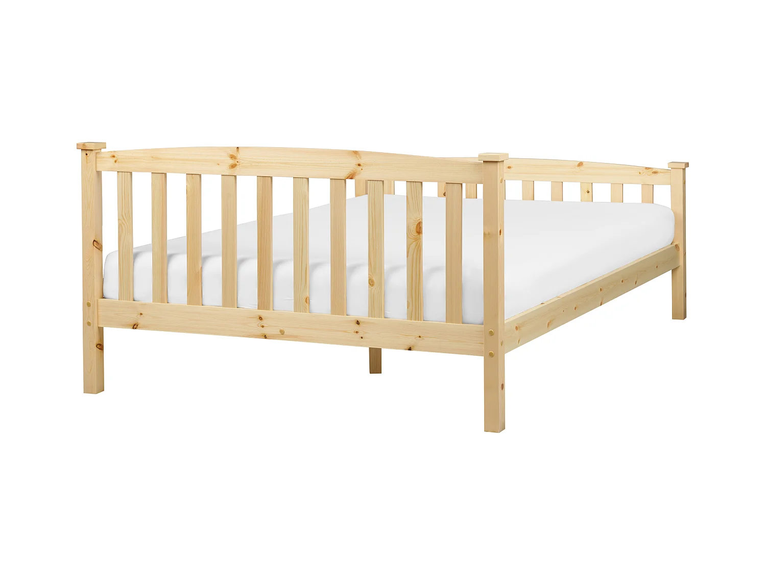 Bed Dennenhout GIVERNY 140 x 200 cm Lichtbruin