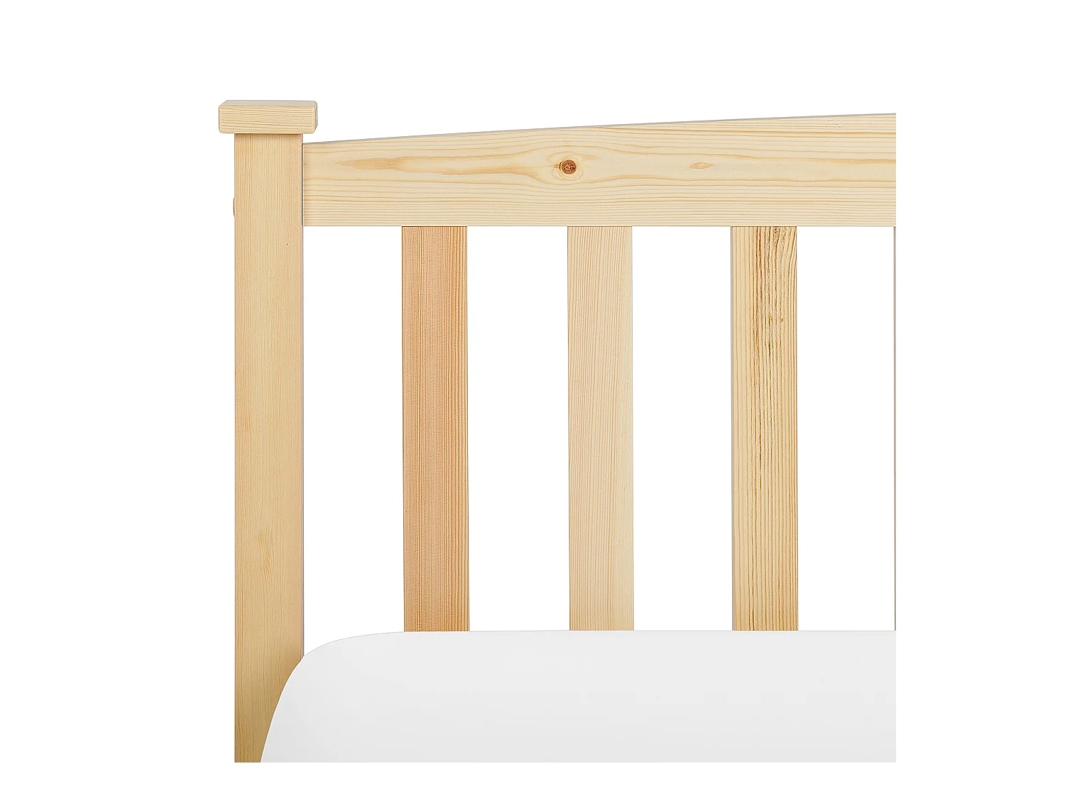 Bed Dennenhout GIVERNY 140 x 200 cm Lichtbruin