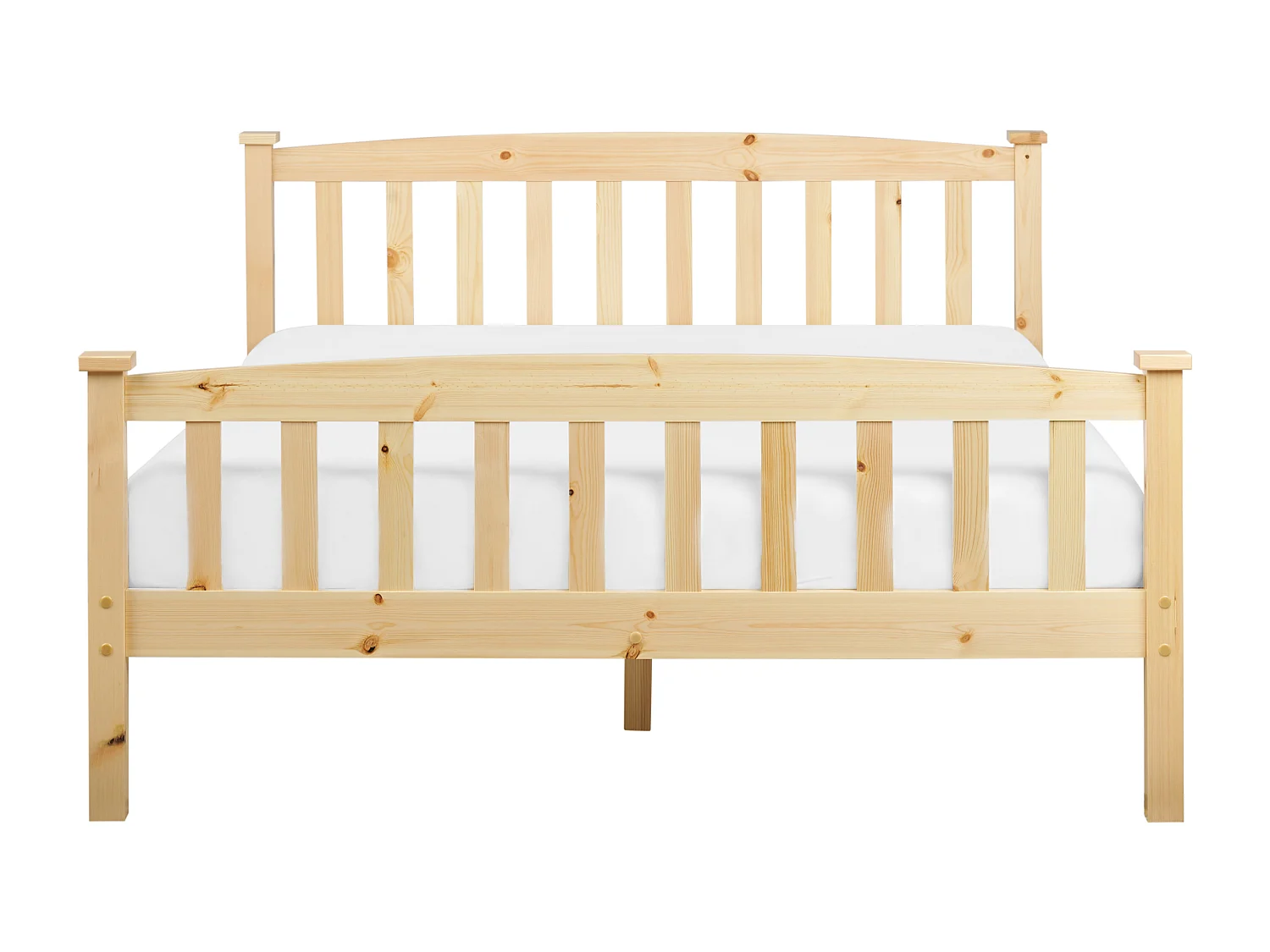 Bed Dennenhout GIVERNY 140 x 200 cm Lichtbruin