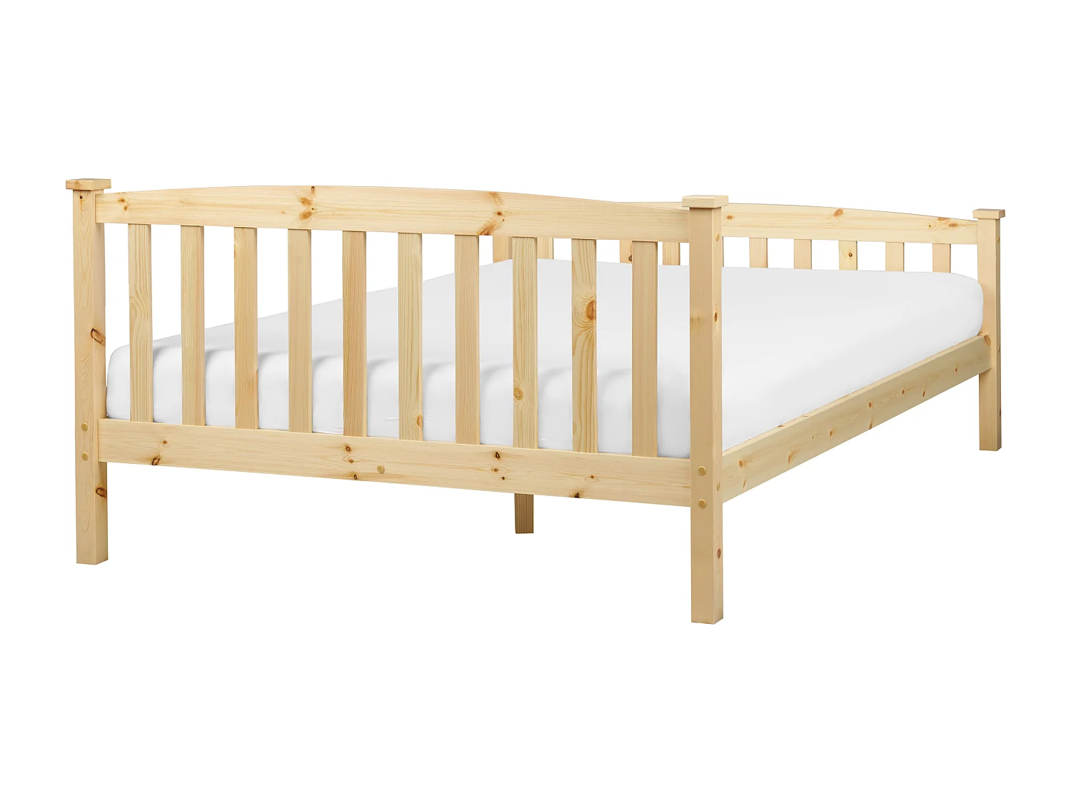 Bed Dennenhout GIVERNY 140 x 200 cm Lichtbruin