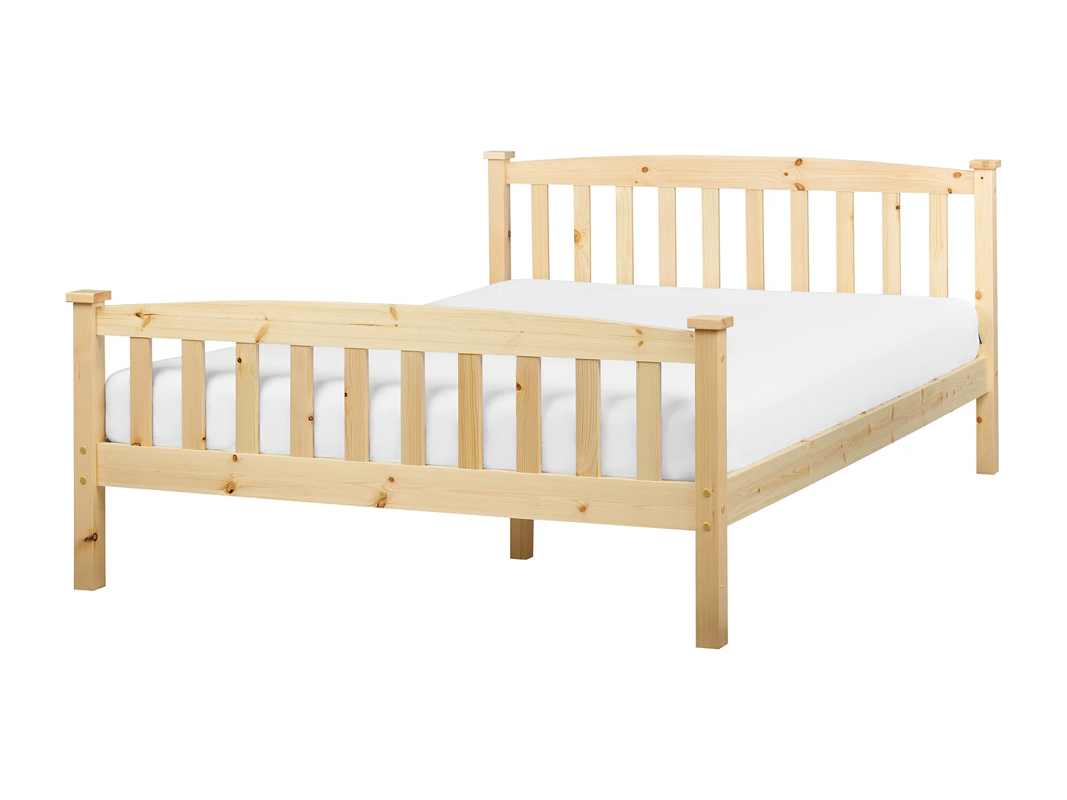 Bed Dennenhout GIVERNY 140 x 200 cm Lichtbruin
