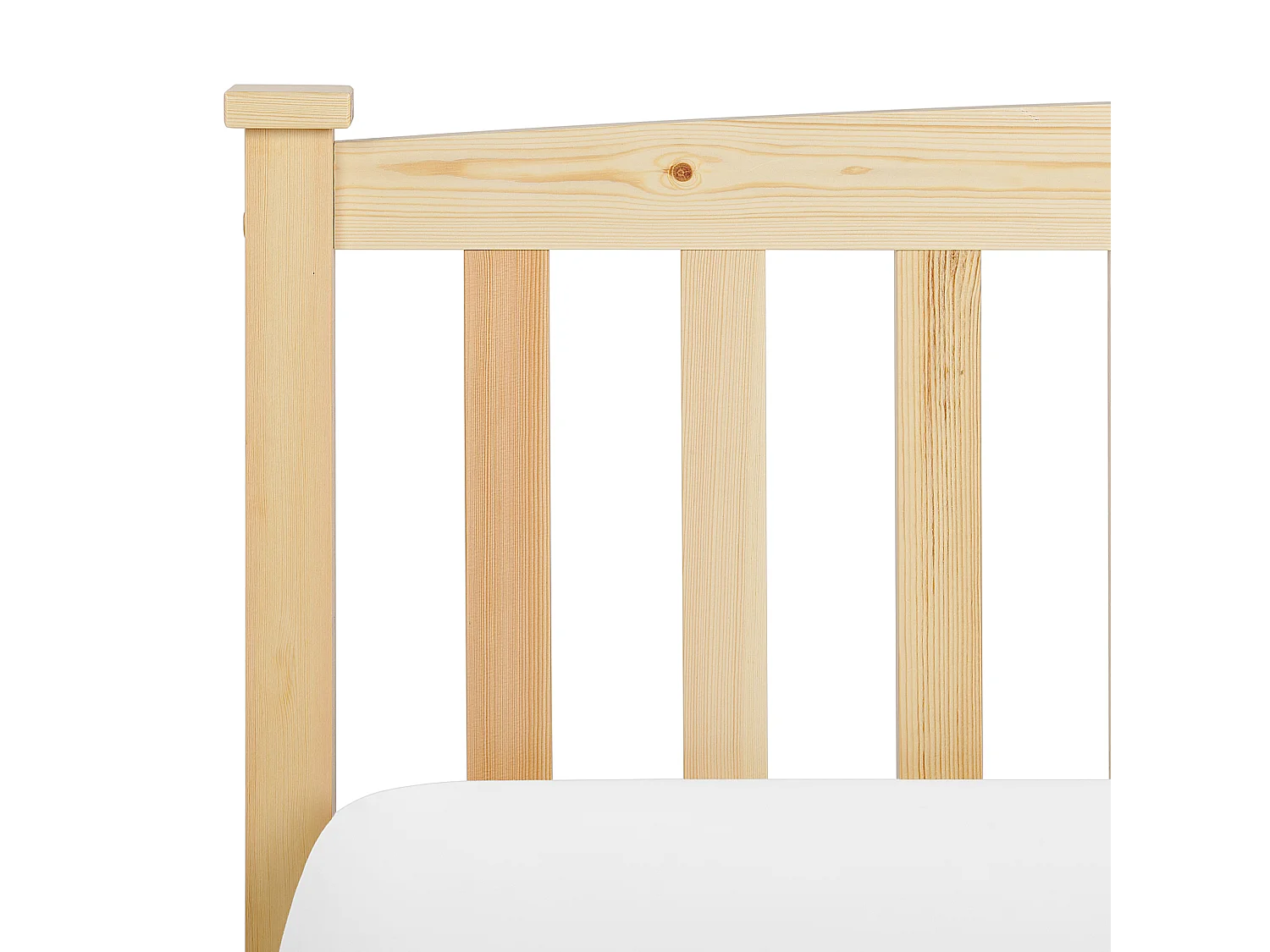 Bed Dennenhout GIVERNY 140 x 200 cm Lichtbruin