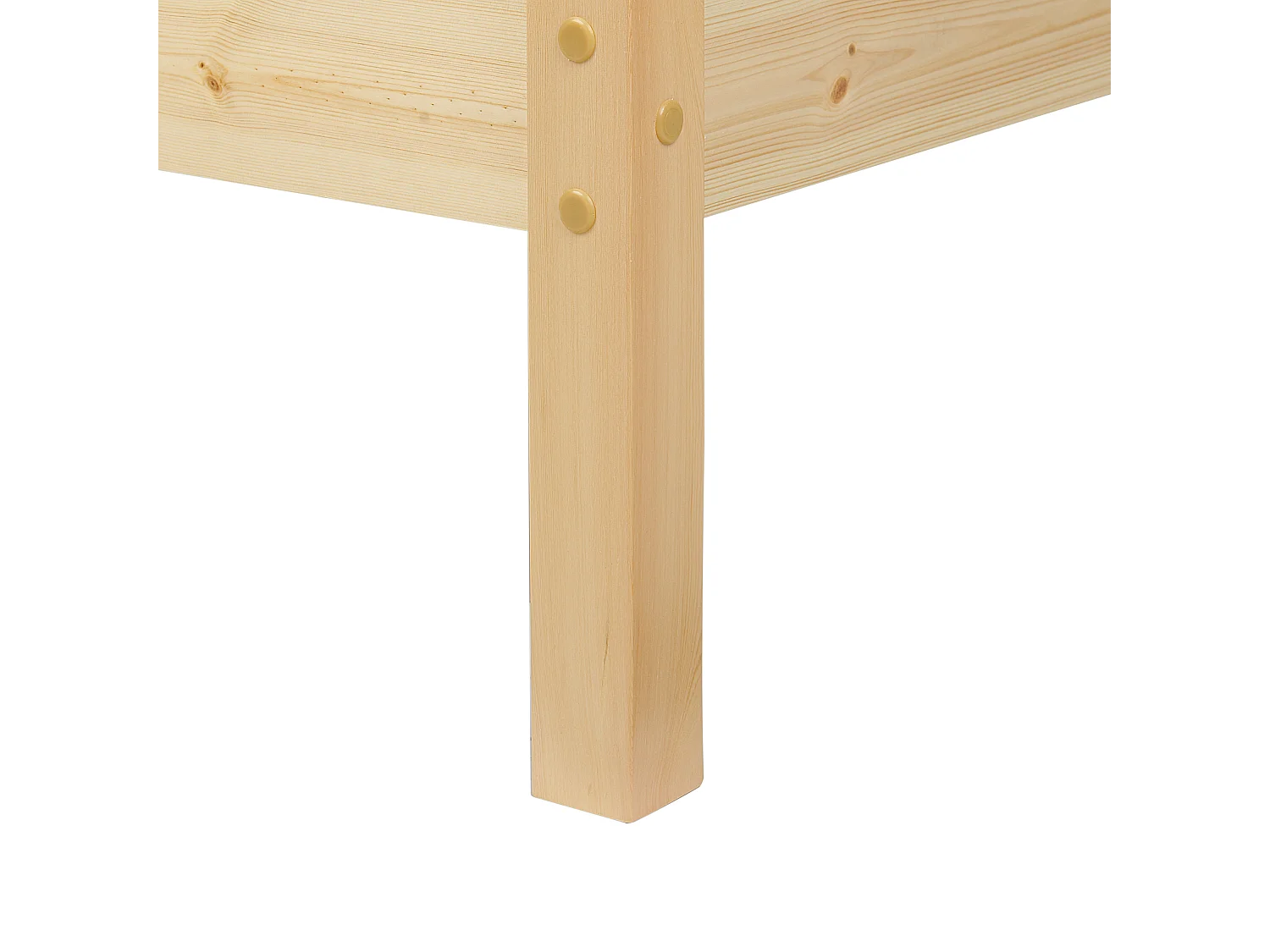 Lit avec sommier Bois de pin FLORAC 180 x 200 cm Marron clair