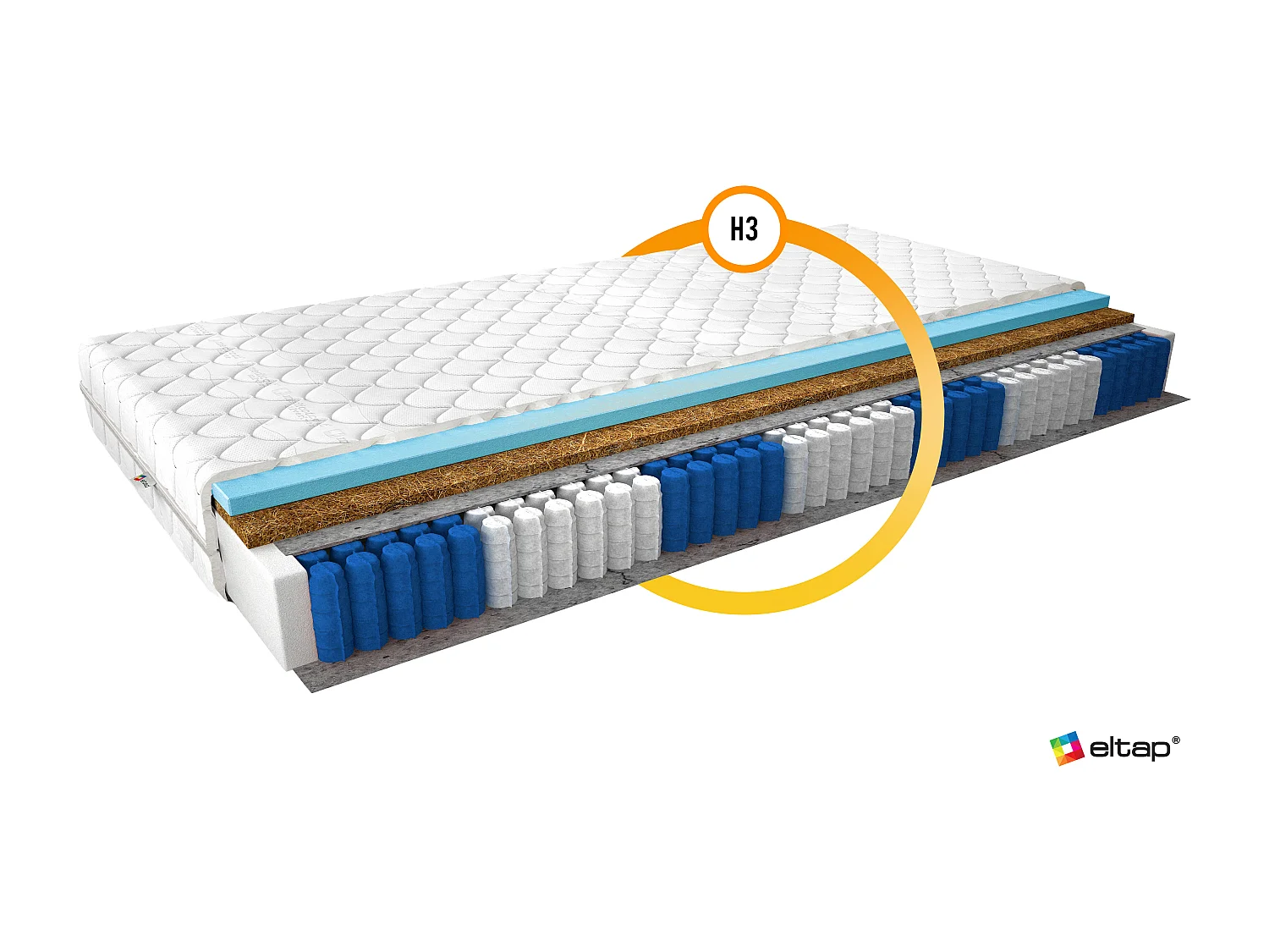 Letto King S (140x200)/Materasso incluso/Tessuto/Nero