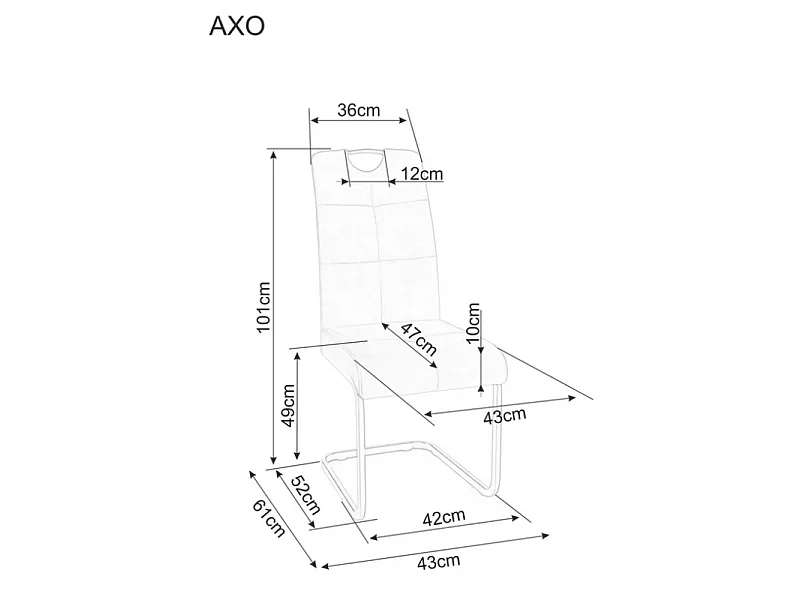 Krzesło tapicerowane AXO VELVET beżowe