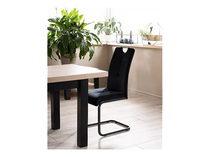 Krzesło tapicerowane AXO VELVET czarne