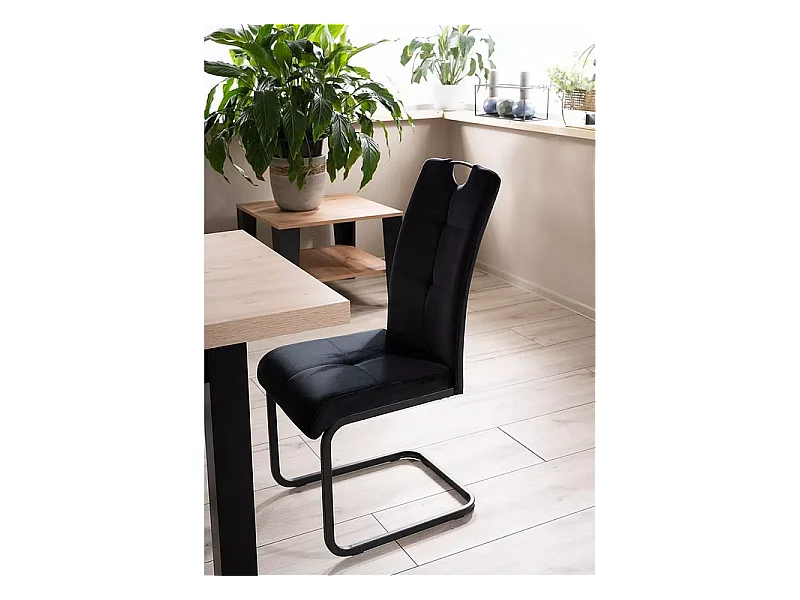 Krzesło tapicerowane AXO VELVET czarne