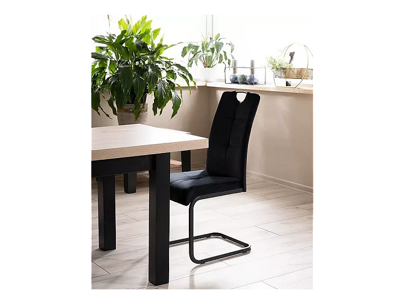 Krzesło tapicerowane AXO VELVET czarne