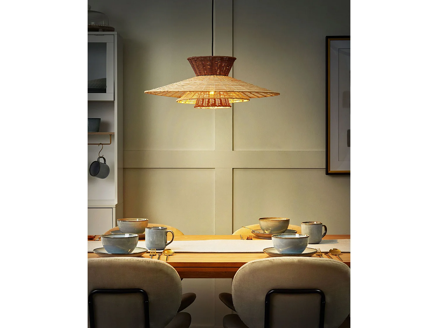 Lampa wisząca KABOMPO Rattan Brązowy