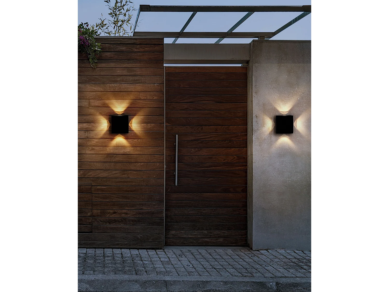 Lot de 2 appliques LED d'extérieur RAMAPO Noir