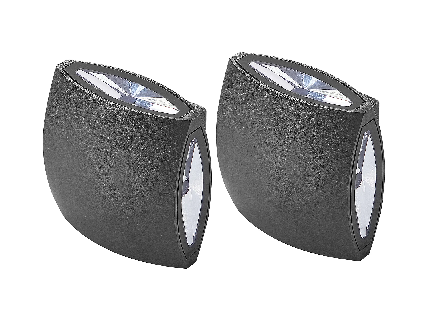 LED Aussenwandleuchte 2er Set RAMAPO Schwarz