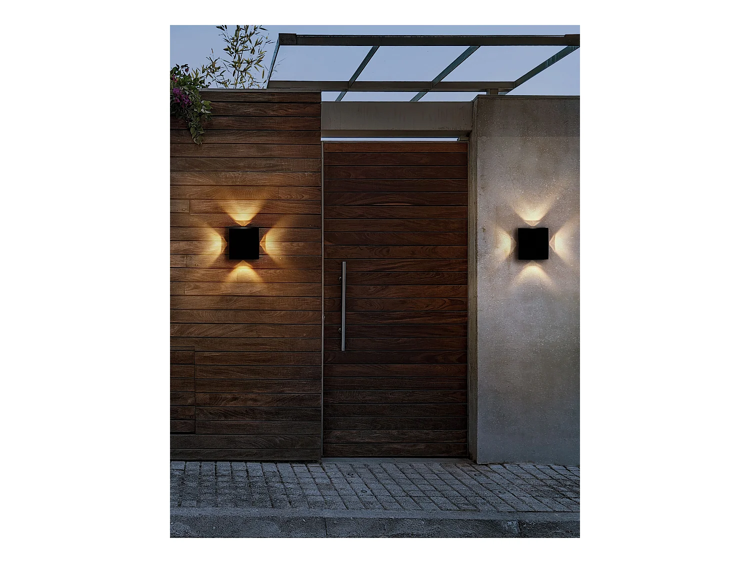 Set van 2 LED wandlampen voor buiten RAMAPO Zwart