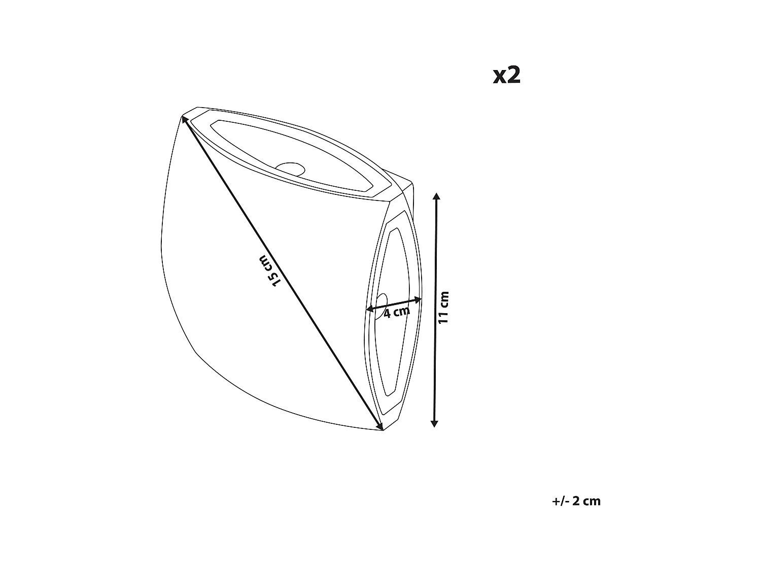 Set van 2 LED wandlampen voor buiten RAMAPO Zwart