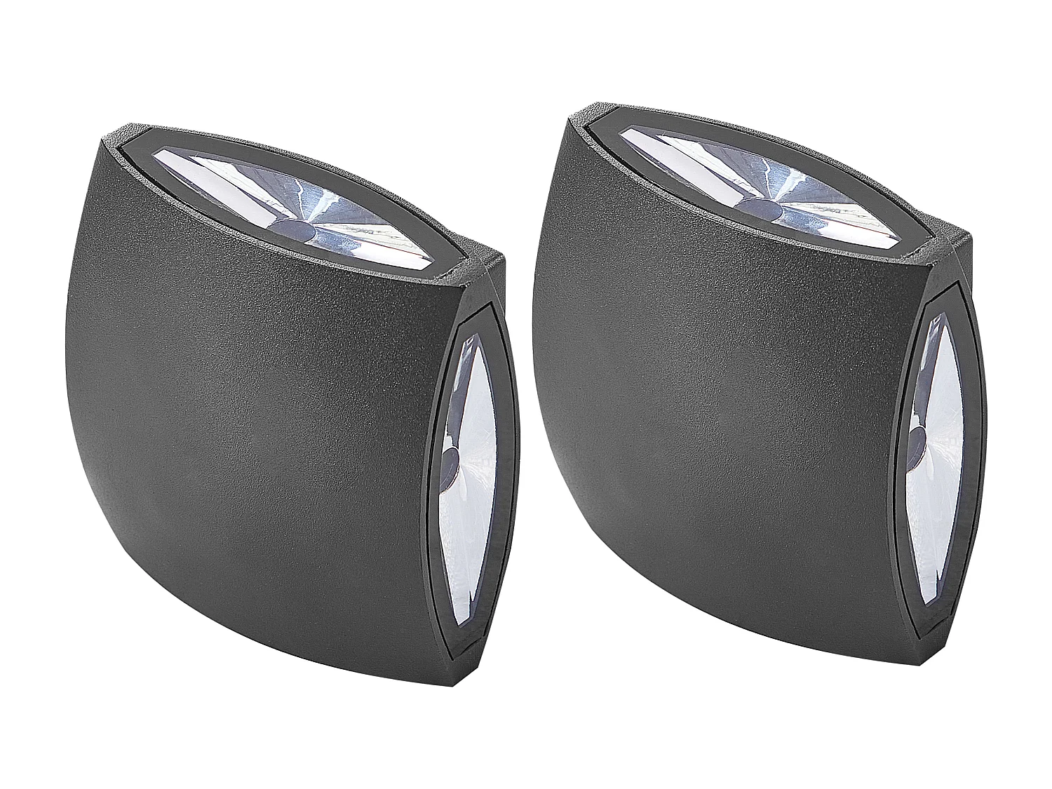 Set van 2 LED wandlampen voor buiten RAMAPO Zwart