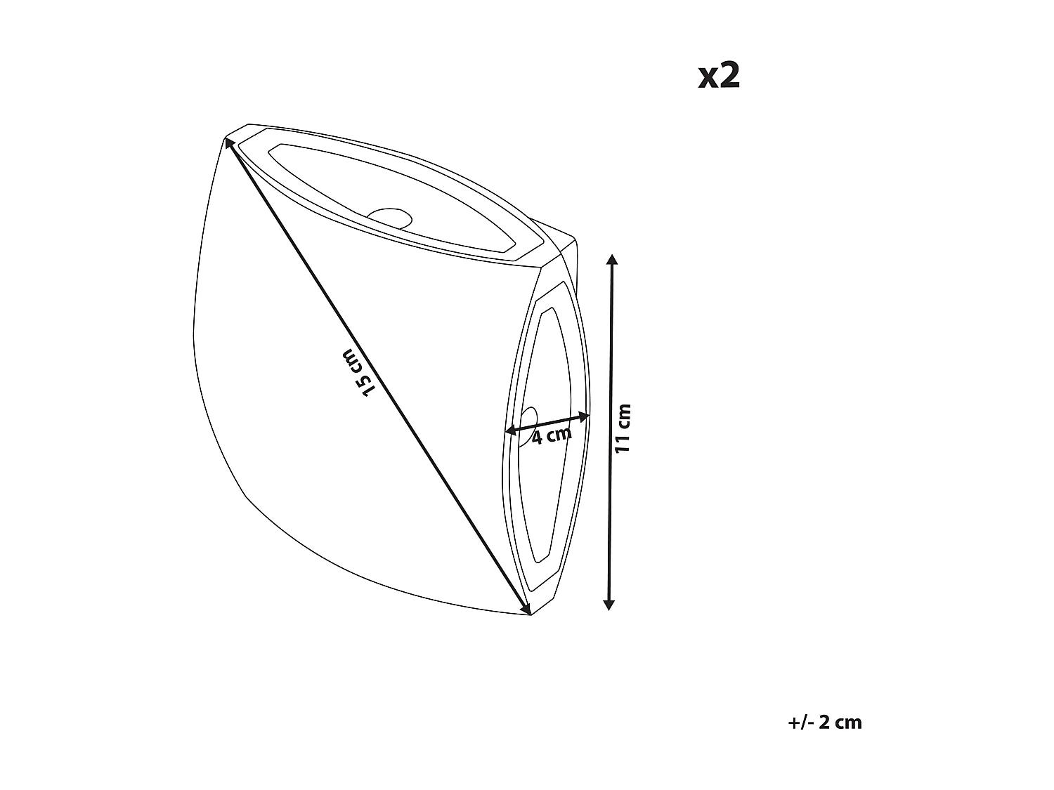 Lot de 2 appliques LED d'extérieur RAMAPO Noir