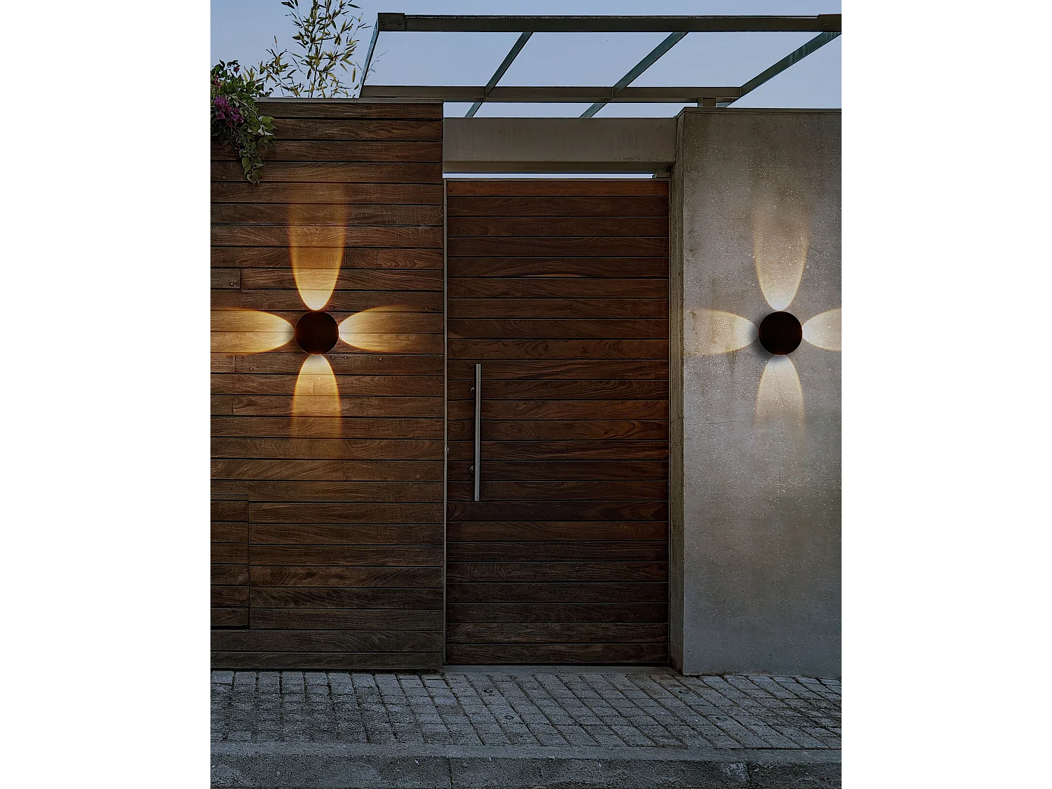 Lot de 2 appliques LED d'extérieur MAURICE Noir