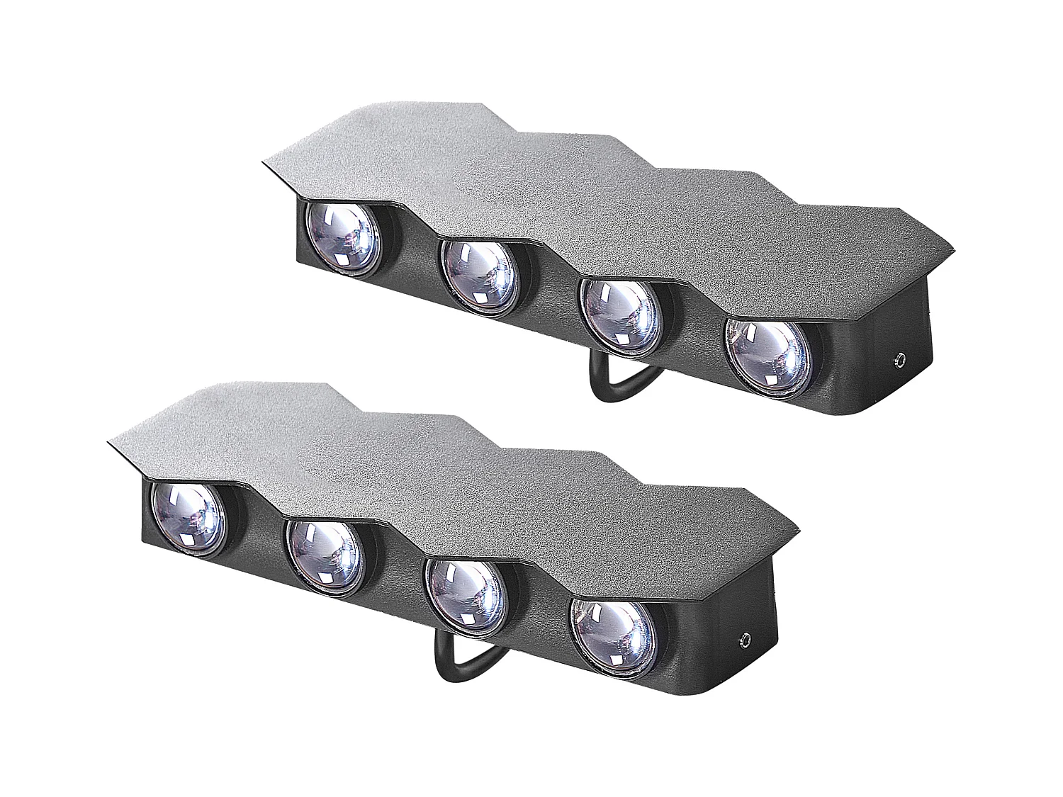 Lot de 2 appliques LED d'extérieur WELDON Noir