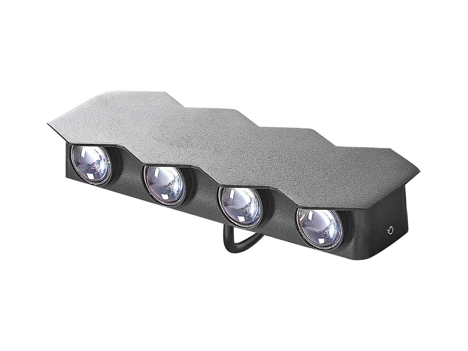 Außenwandleuchte LED Lampe 2er Set Metall Schwarz 8-flammig 21 cm modern Weldon