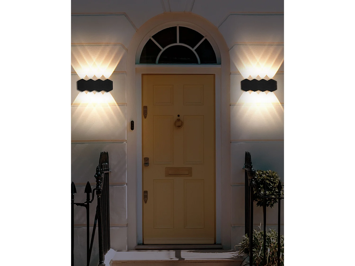 Lot de 2 appliques LED d'extérieur WELDON Noir