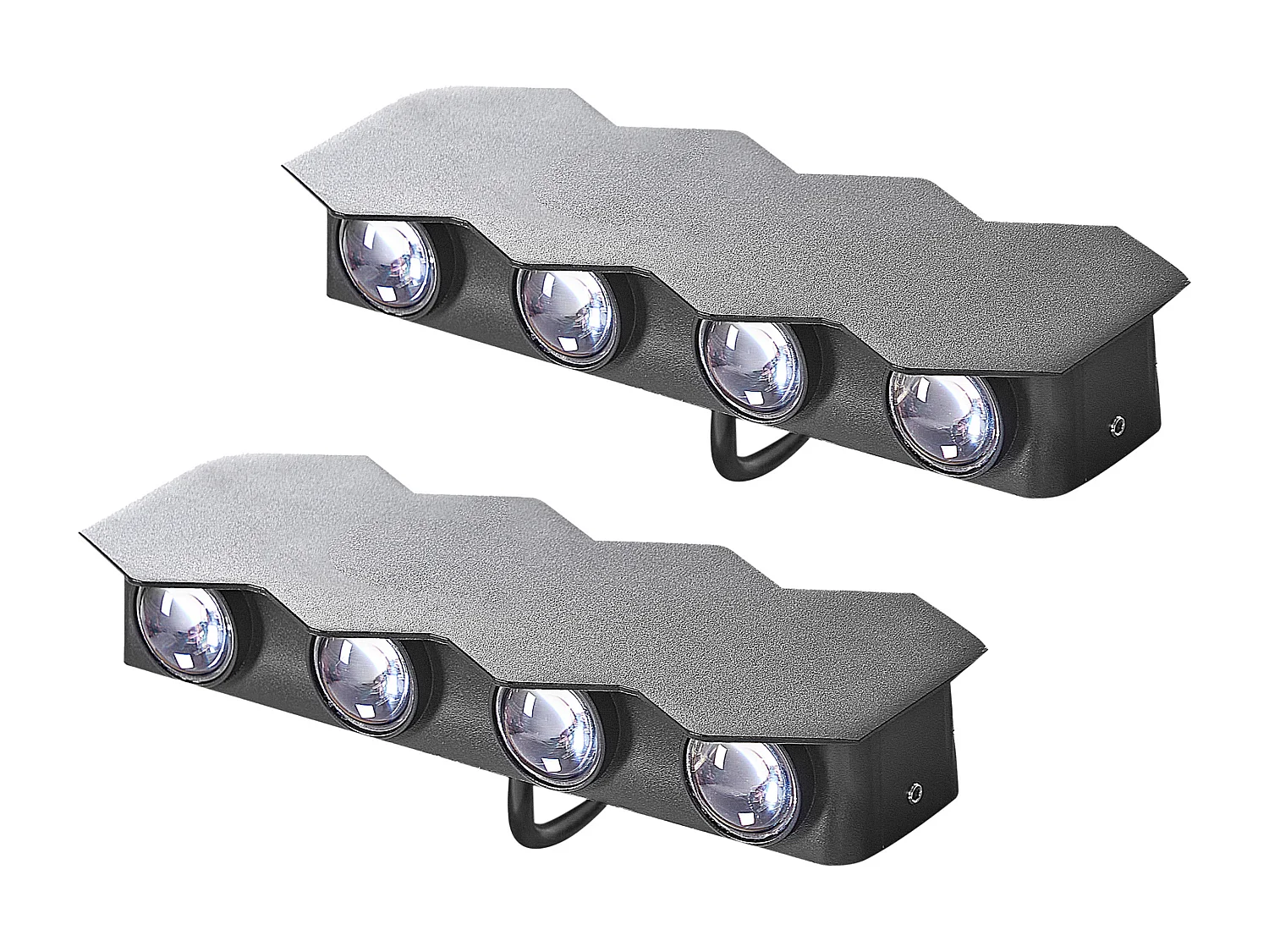 Lot de 2 appliques LED d'extérieur WELDON Noir