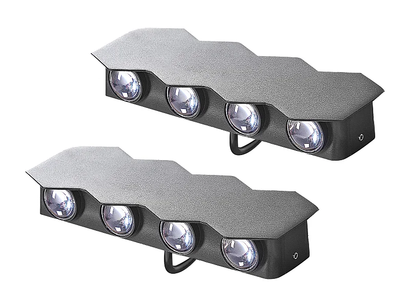 Lot de 2 appliques LED d'extérieur WELDON Noir