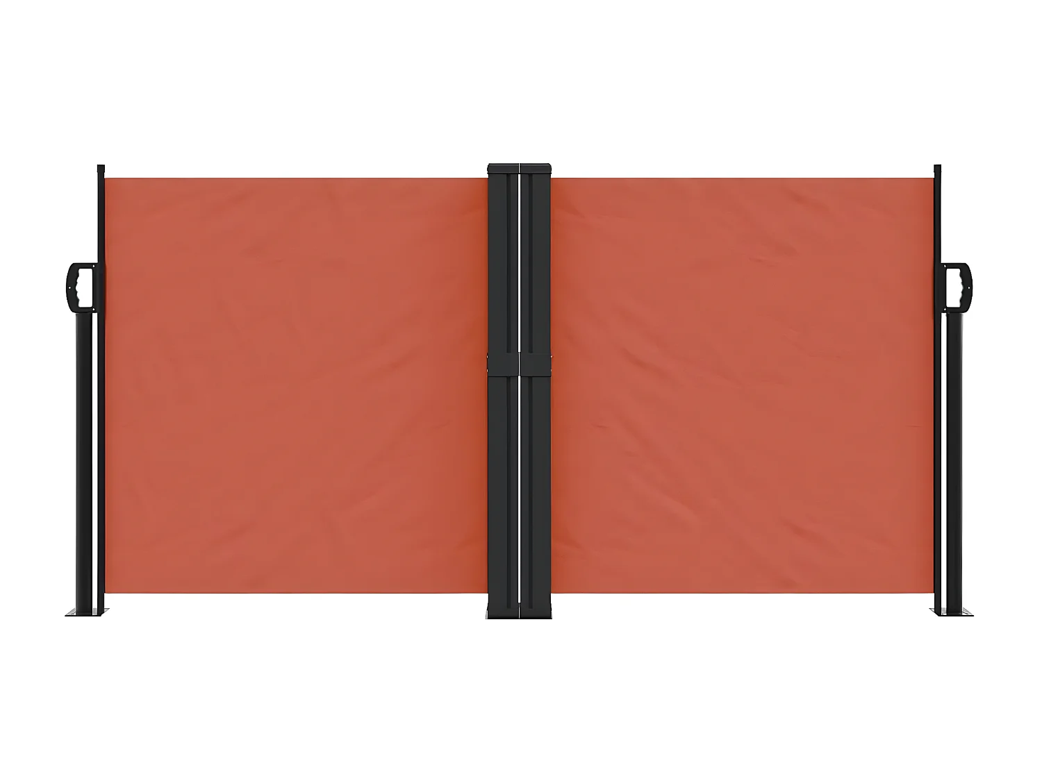 Auvent latéral rétractable terre cuite 120x1000 cm