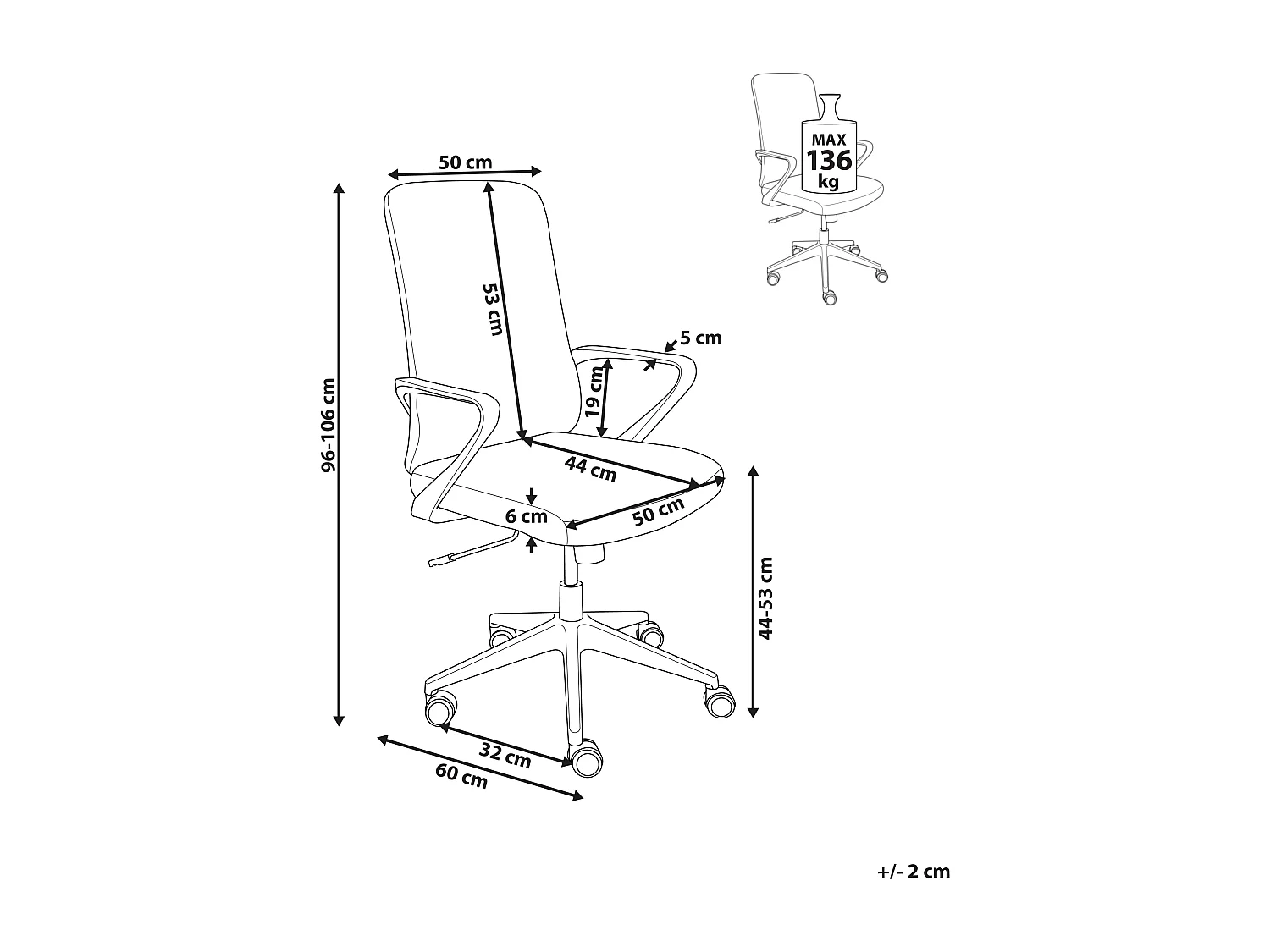 Chaise de bureau en tissu verte EXPERT