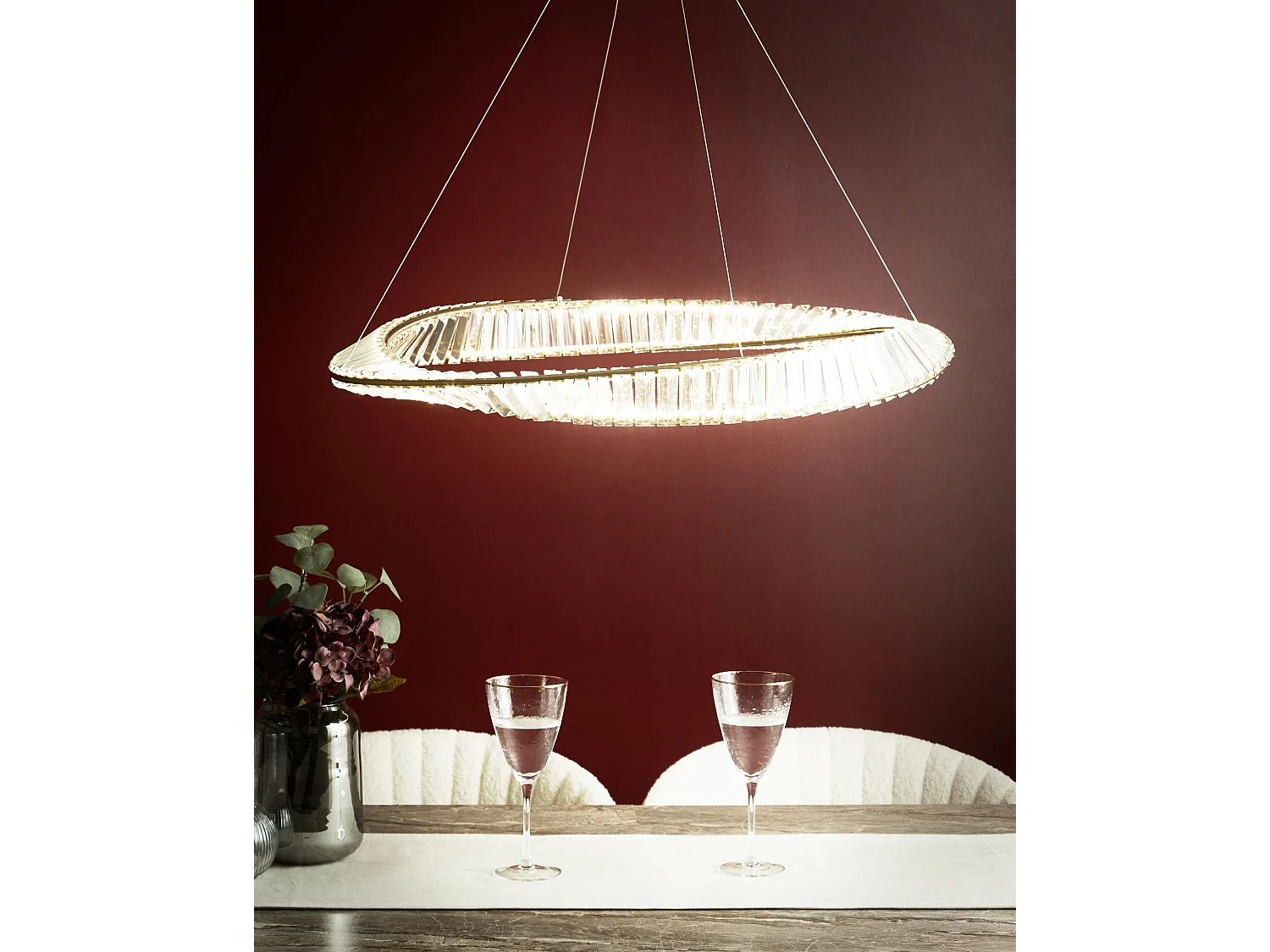 Lustre à LED ROSENDE Métal Doré