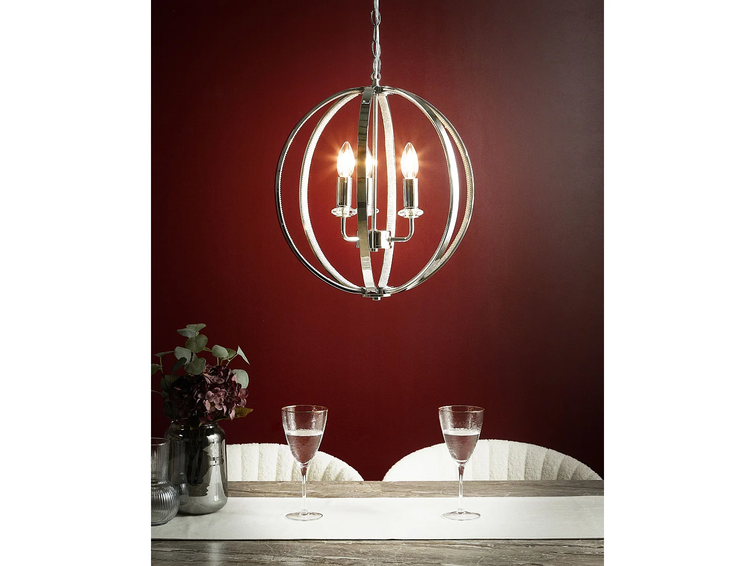 Kronleuchter TENOIRO Metall Silber