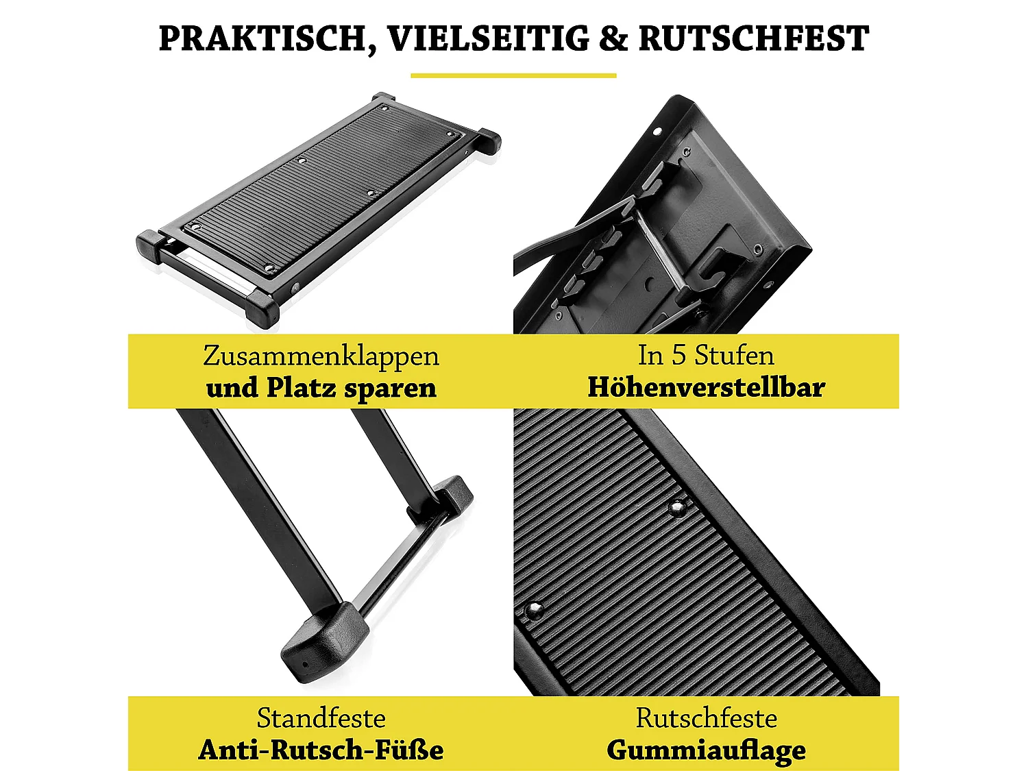 NEU: BELFORT® Gitarren Fußbank mit rutschfester