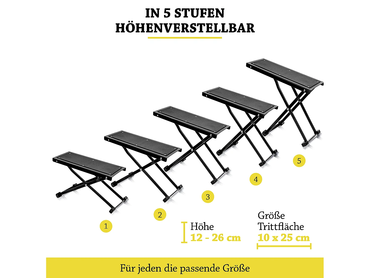 NEU: BELFORT® Gitarren Fußbank mit rutschfester