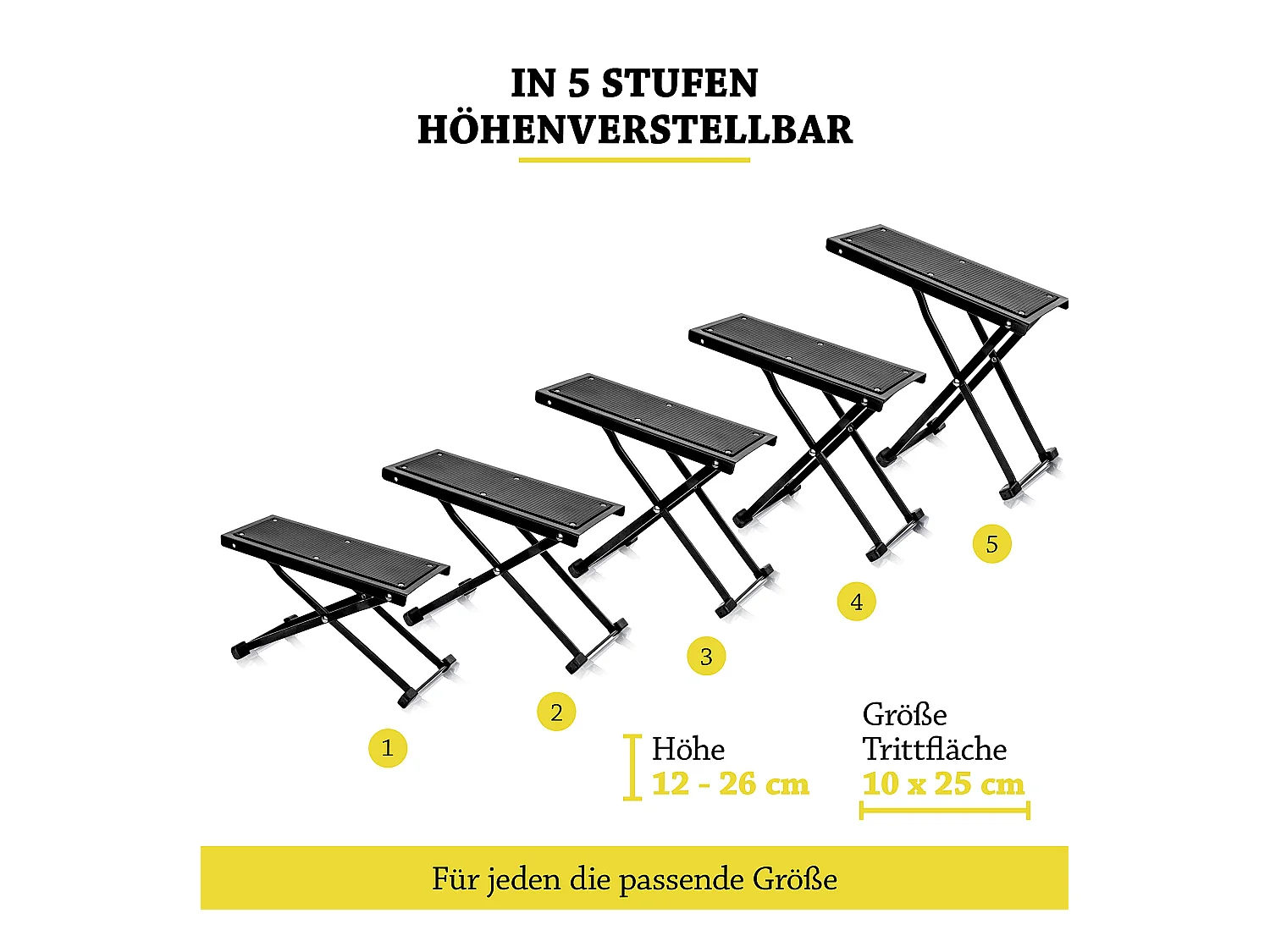 NEU: BELFORT® Gitarren Fußbank mit rutschfester