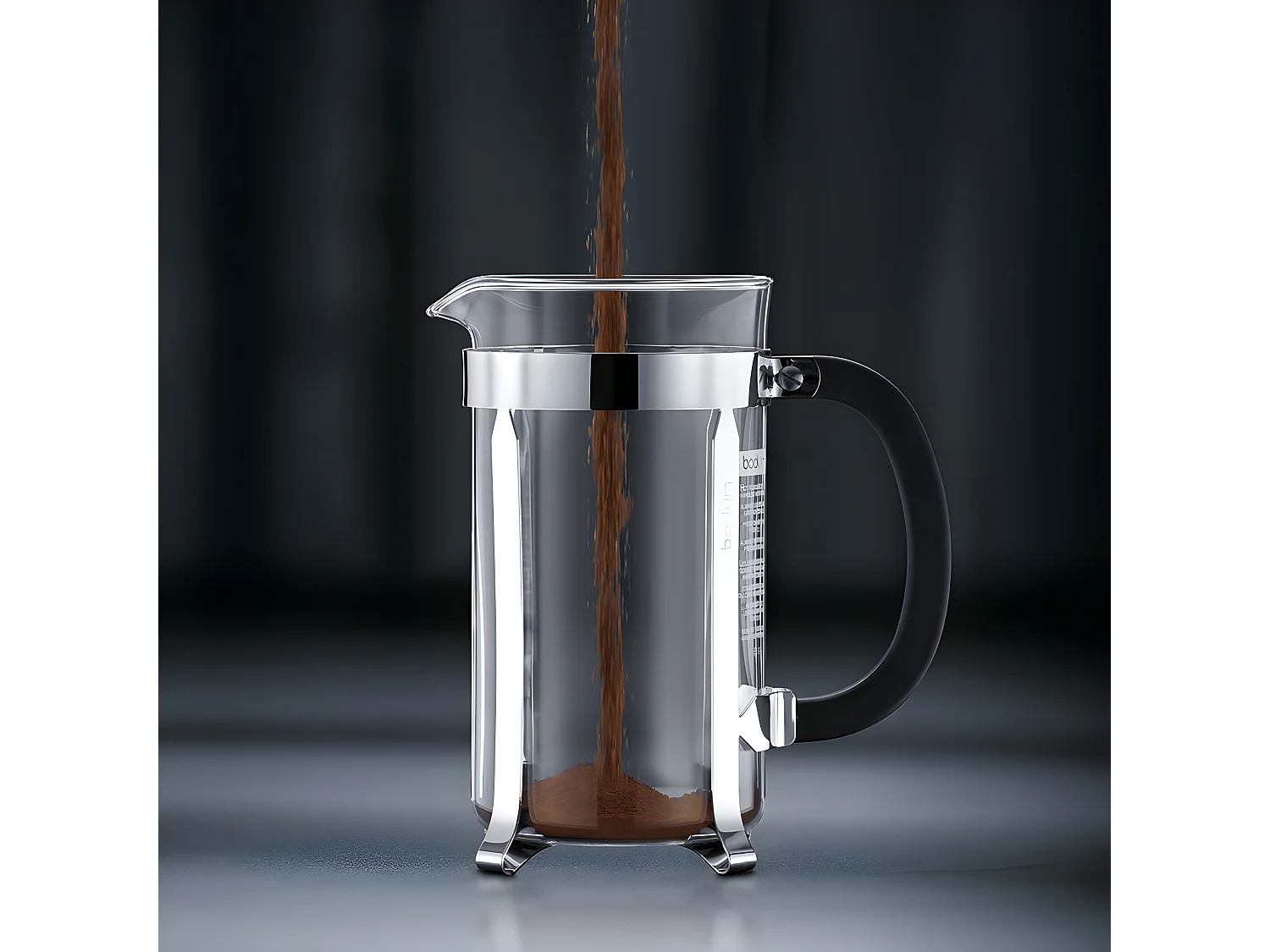 Cafetière Chambord 8 tasses en inox noir - avec boîte