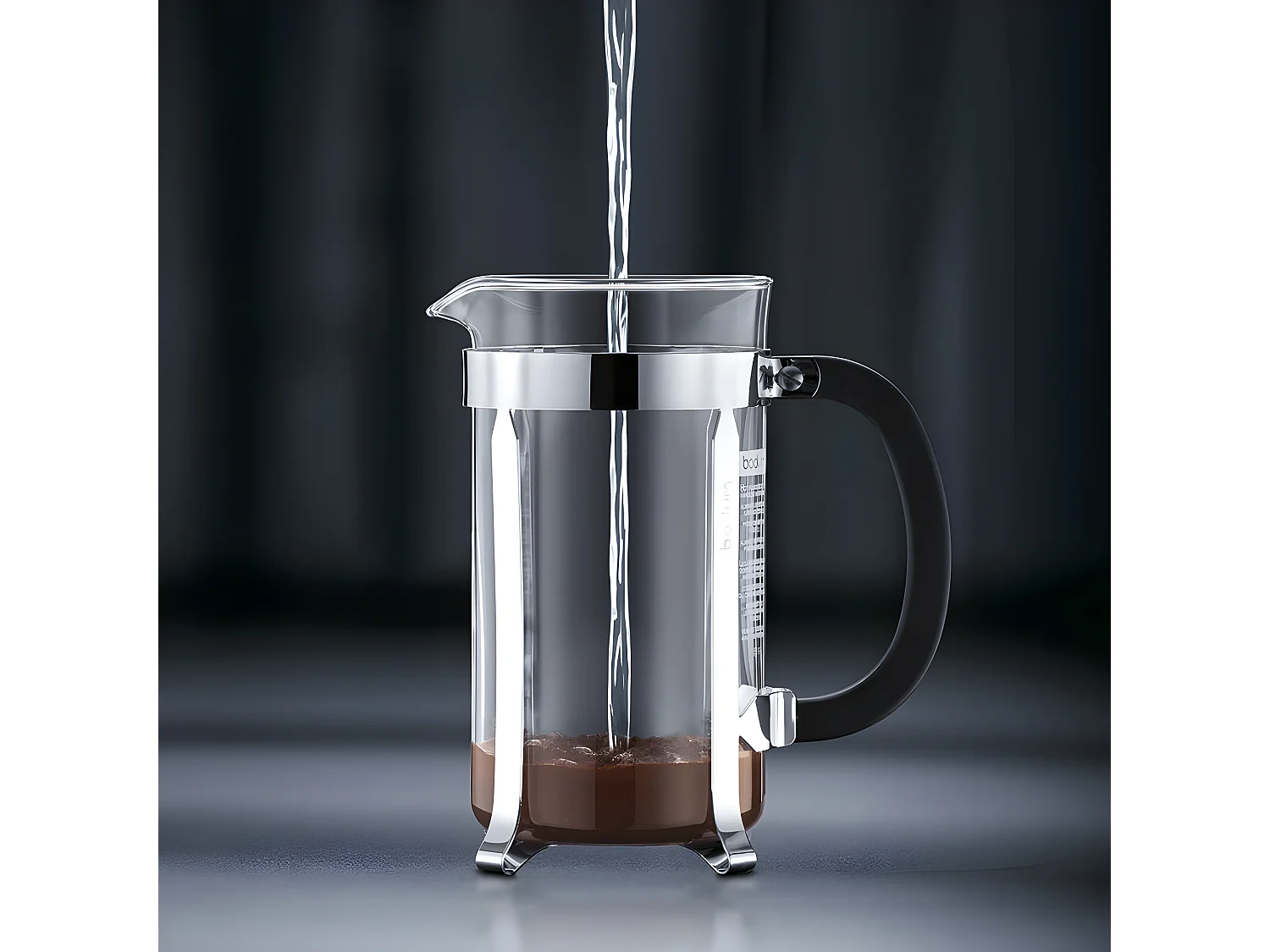 Cafetière Chambord 8 tasses en inox noir - avec boîte