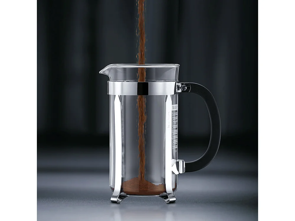 Cafetière Chambord 8 tasses en inox noir - avec boîte