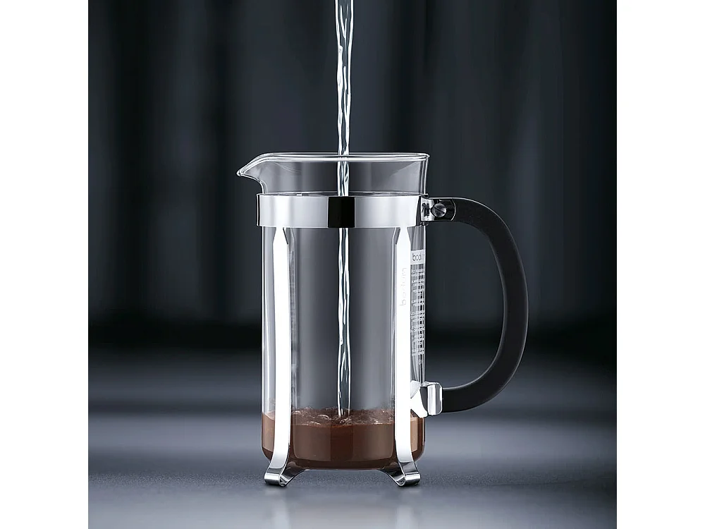 Cafetière Chambord 8 tasses en inox noir - avec boîte