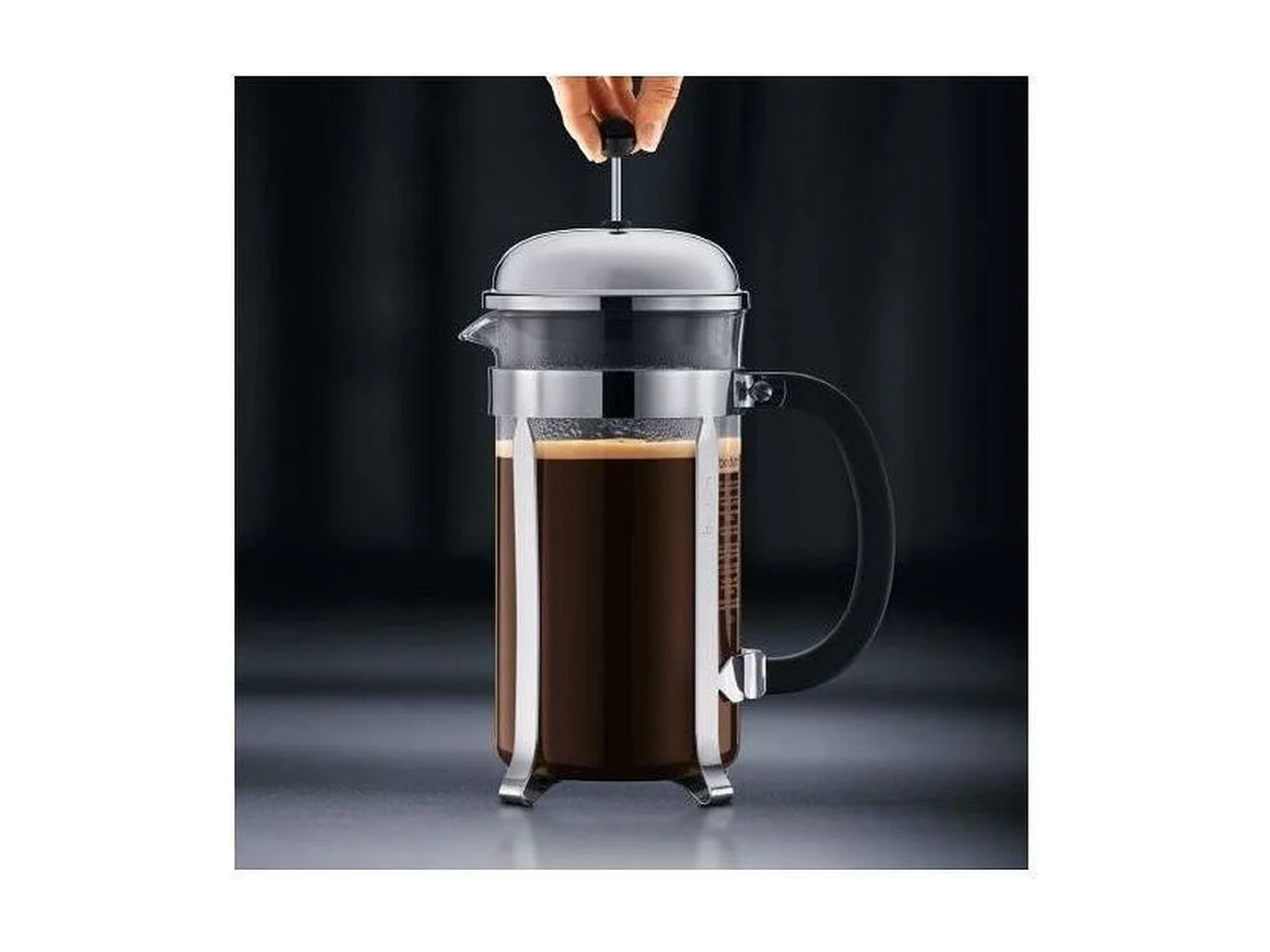 Cafetière Chambord 8 tasses en inox noir - avec boîte