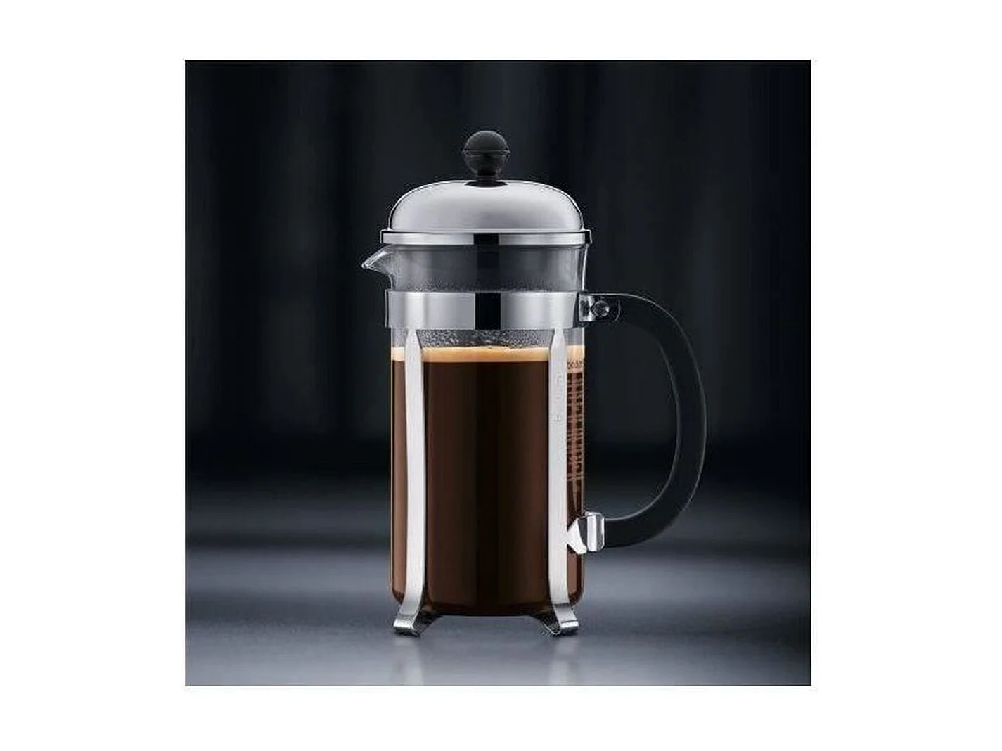 Cafetière Chambord 8 tasses en inox noir - avec boîte