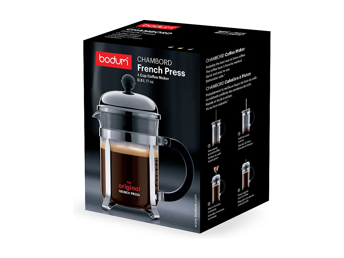 Cafetière Chambord 4 tasses 0,5 l en inox