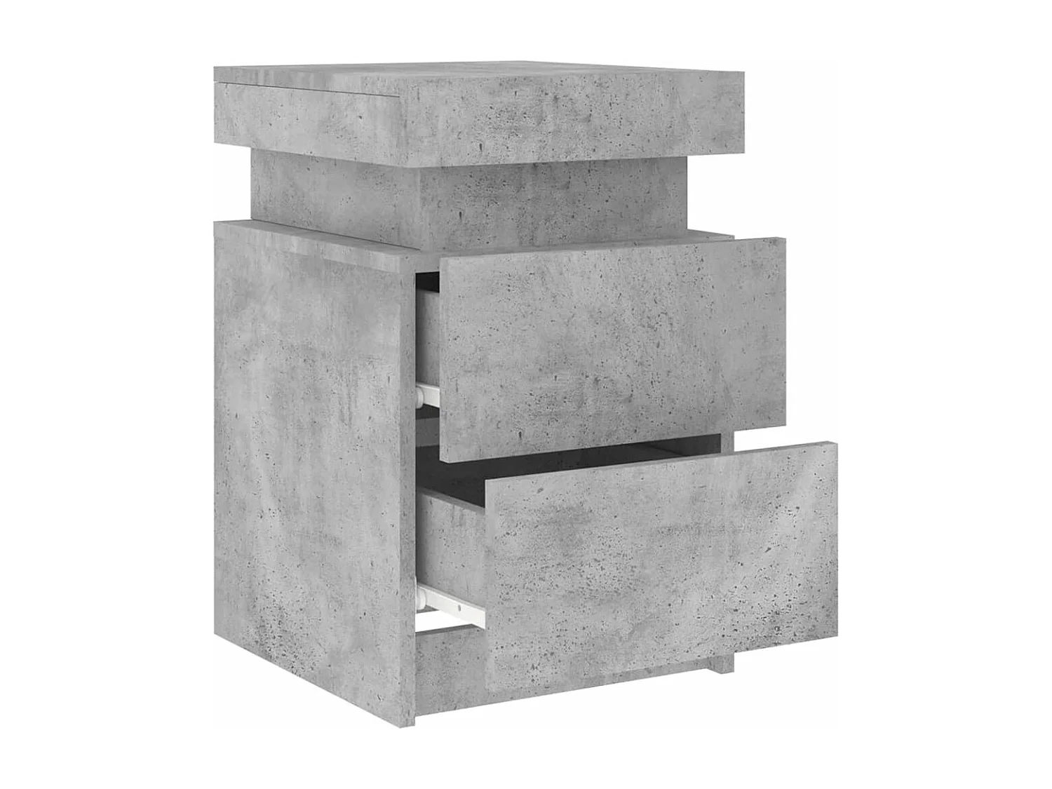 Nachtkastjes met LED-verlichting 2 st 35x39x55 cm betongrijs