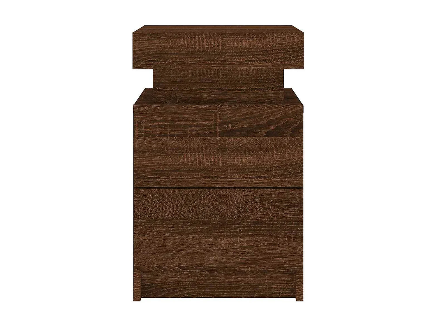 Tables de chevet et lumières LED 2 pcs chêne marron 35x39x55 cm