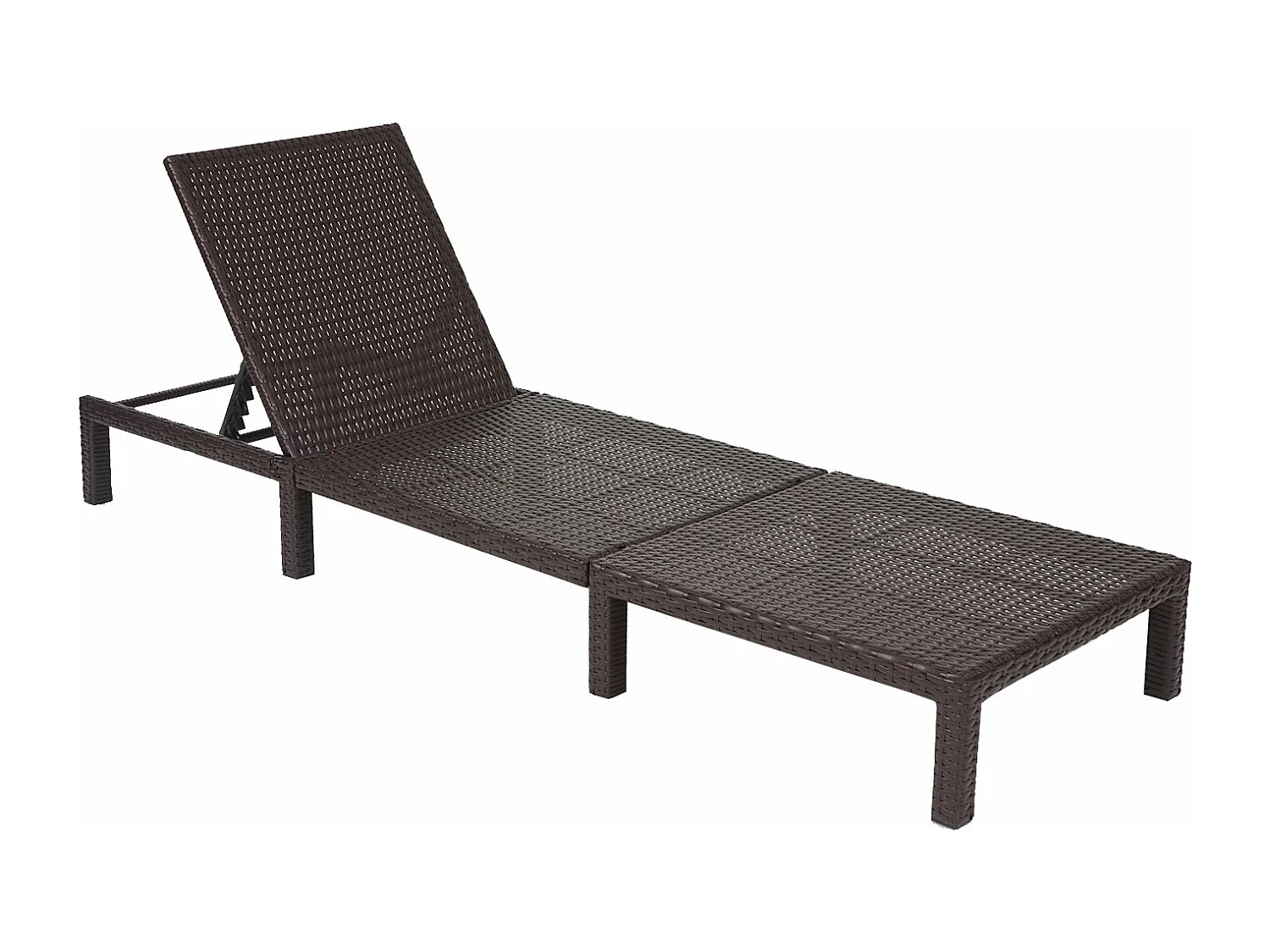 Poly-Rattan Bain de soleil MCW-A51 Premium,  Premium marron, coussin crème