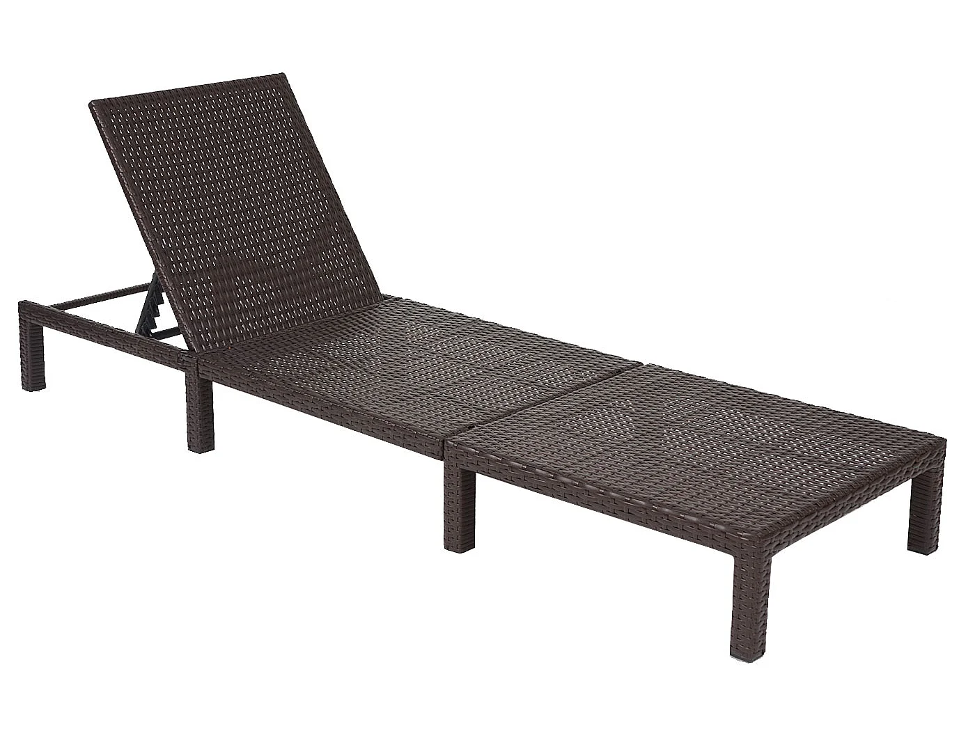 Poly-Rattan Bain de soleil MCW-A51 Premium,  Premium marron, coussin crème