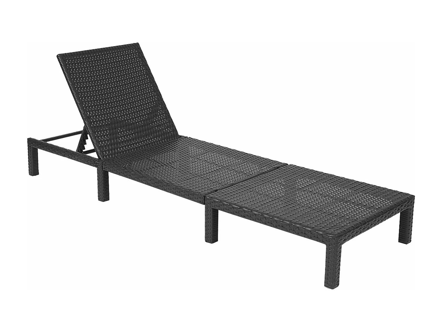 Poly-Rattan Bain de soleil MCW-A51 Premium,  Premium anthracite, coussin crème