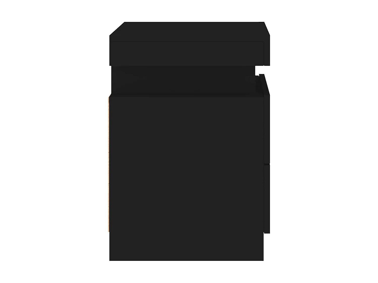 Nachtkastje met LED-verlichting 35x39x55 cm zwart