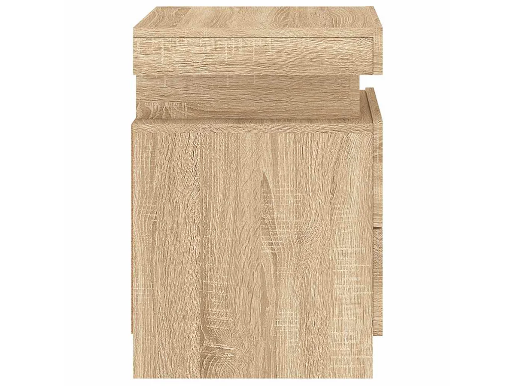 Table de chevet avec lumières LED chêne sonoma 35x39x55 cm