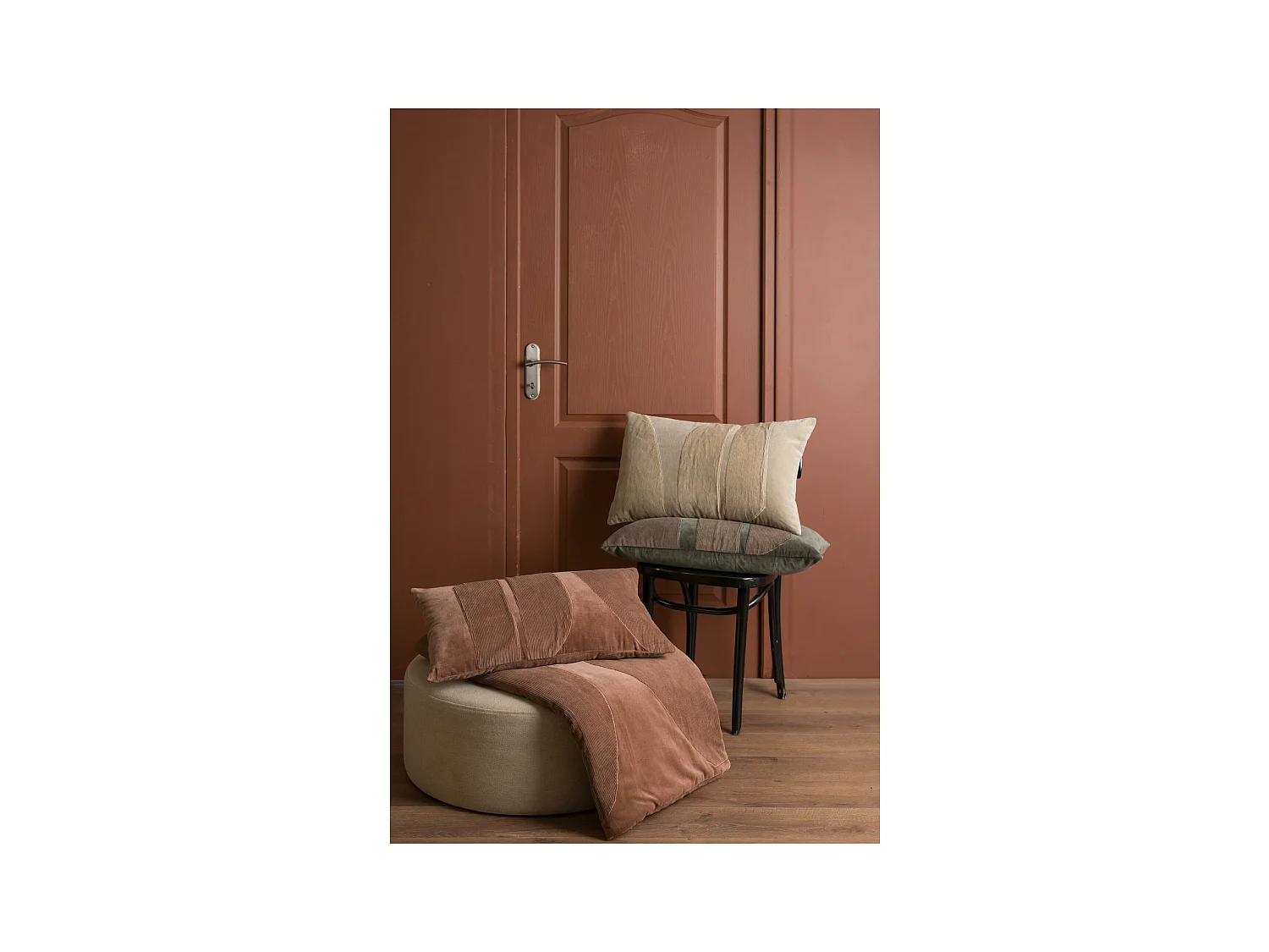 Gerippte Bettdecke Fara Rosenholz 85 x 200 cm