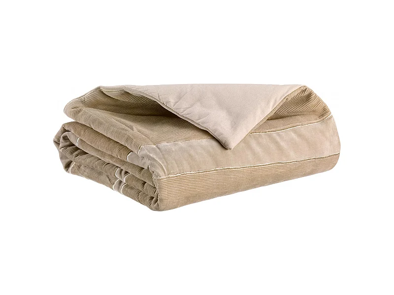 Edredon Fara côtelé lin 85 x 200 cm Vivaraise